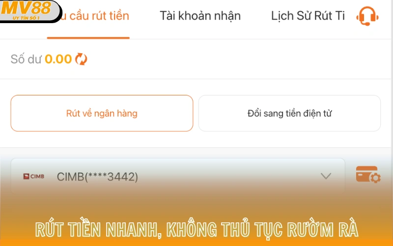 Trang chủ 15 Rút tiền nhanh, không thủ tục rườm rà